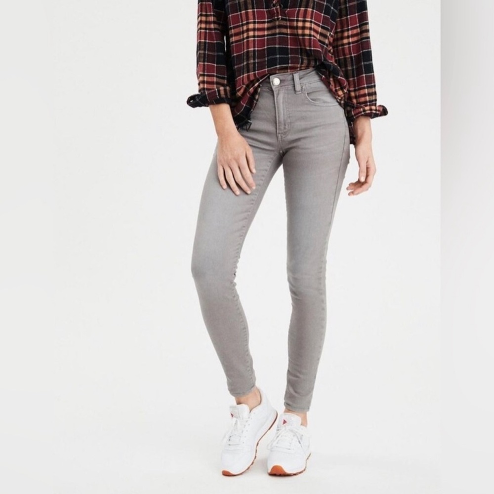 Size 10 Long | American Eagle Outfitters - Women Mid-Rise Jegging | Grey
